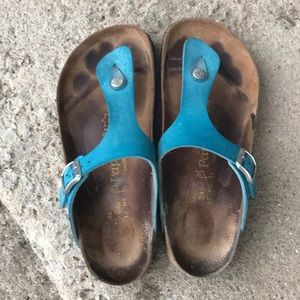 Turquoise Gizeh Birkenstocks